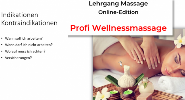 Profi Wellnessmassage - Indikation Kontraindikation
