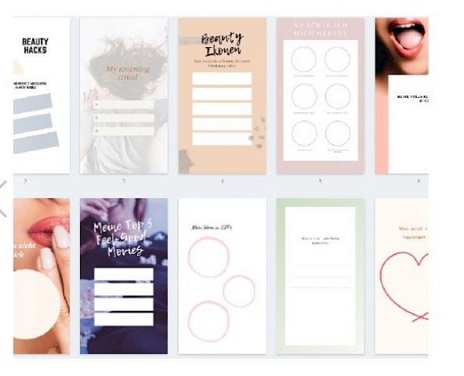 Deine Story fill in the blanks