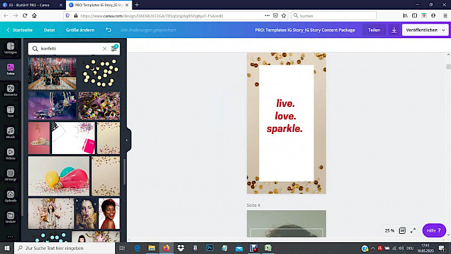 Video - die Vorlagen in Canva anpassen Teil 2
