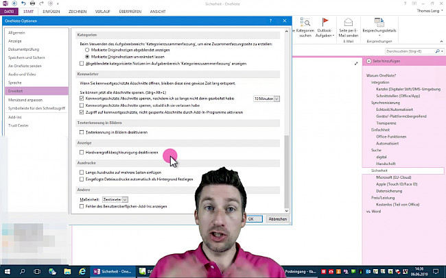 #6: OneNote Einstellungen