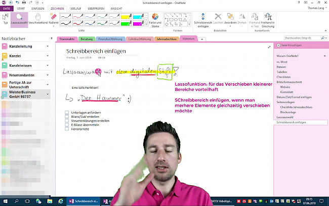 #19: Schreibbereich einfügen