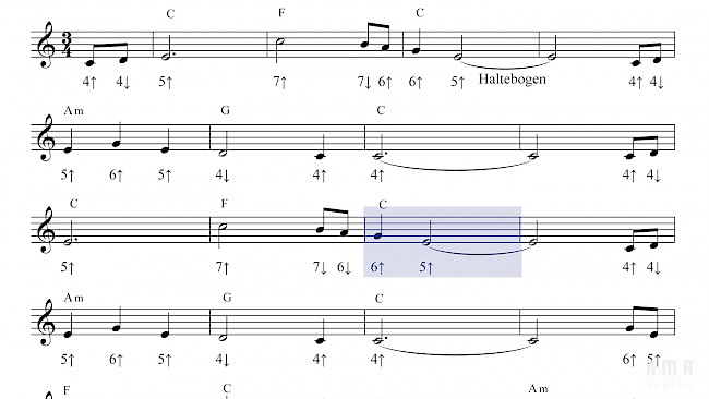 Haltebogen, punktierte Halbe