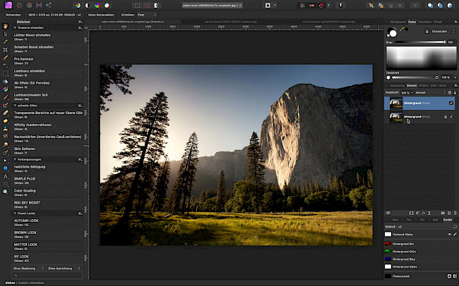 Affinity Autokorrekturen