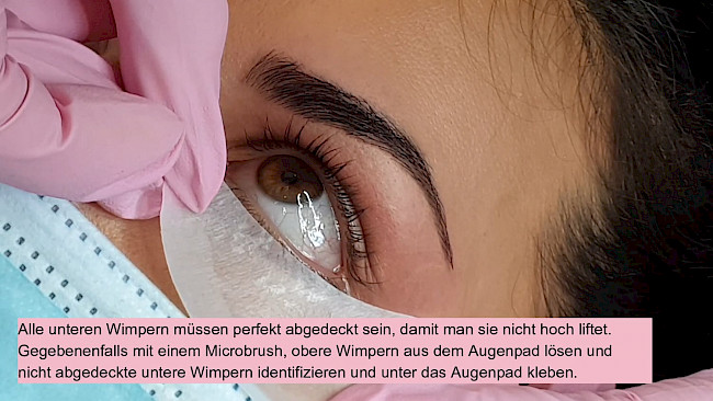 Lektion 2 - Abdecken der unteren Wimpern