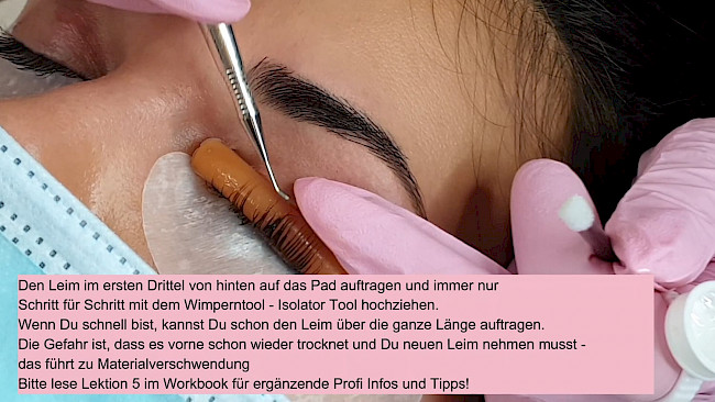 Lektion 4 & 5 - Klebearten & richtiges Hochziehen der Wimpern