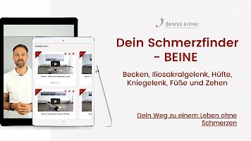 Dein Schmerzfinder: Beine (Becken, Iliosakralgelenk, Hüfte, Kniegelenk, Füße und Zehen)