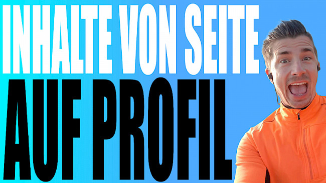 Wie bekommt man Inhalte von der Facebook Seite auf das Profil?