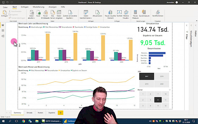 Aufbau von Microsoft Power BI