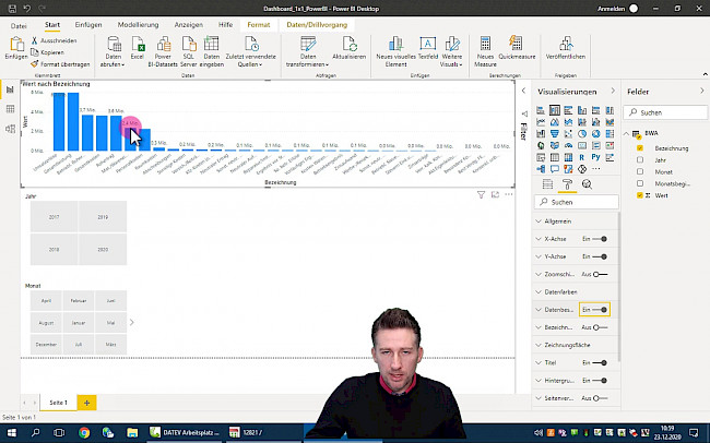 Visualisierung: Datenbeschriftungen hinzufügen