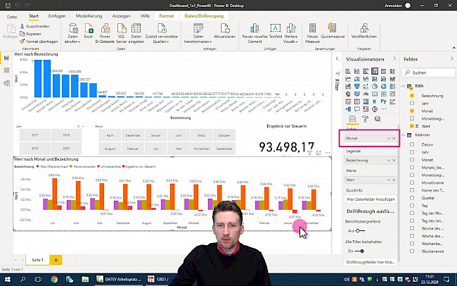Erste Schritte mit der Kalendertabelle