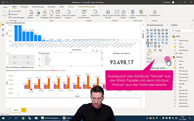 Aktualisierung der Datumsangaben aus Kalendertabelle
