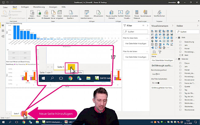 Neue Berichtsseite "Umsatz"