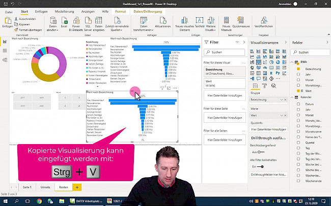 Visualisierung: Kosten als Matrixtabelle darstellen
