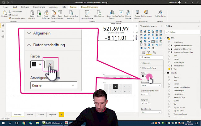 Bedingte Farbskala für Visualisierung "Karte"