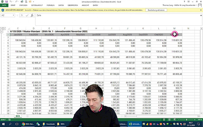 Muster: Jahresübersicht bis 10/2020 herunterladen (optional)