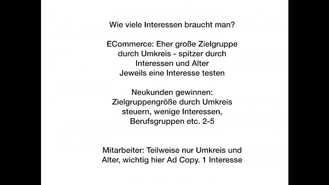 Interessen Targeting