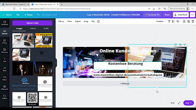 LinkedIn - Profil Banner erstellen