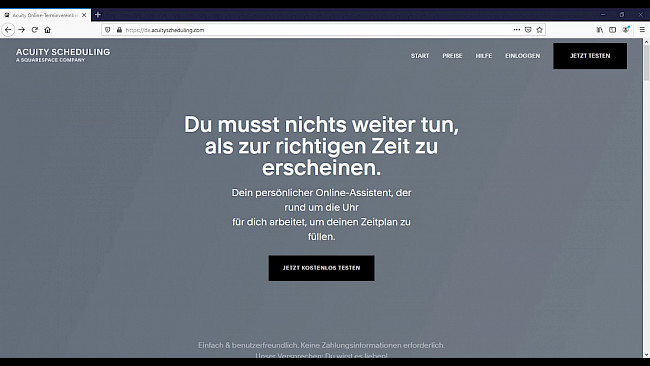 Acuity Scheduling - Account erstellen