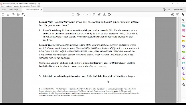 Dein Skript für Qualifizierungsgespräche!