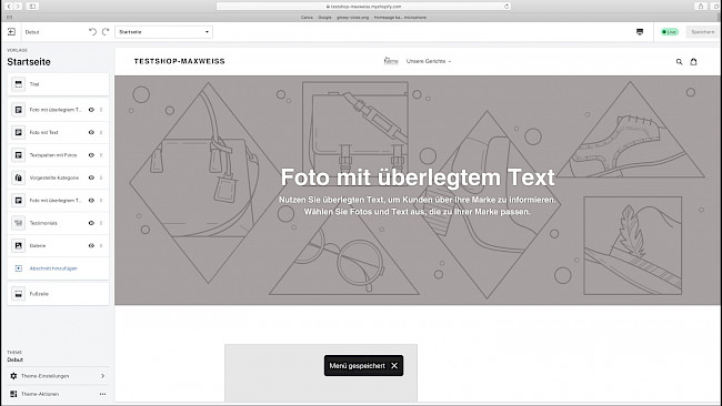 Menü bauen & Struktur
