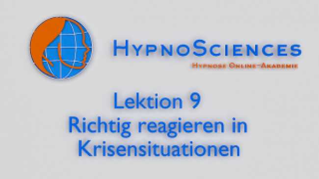 Lektion 9 - Richtig reagieren in Krisensituationen