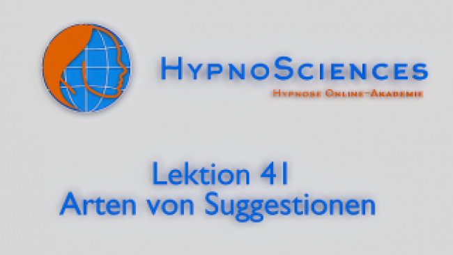 Lektion 41 - Arten von Suggestionen