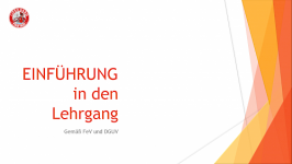 Einführung in den Lehrgang
