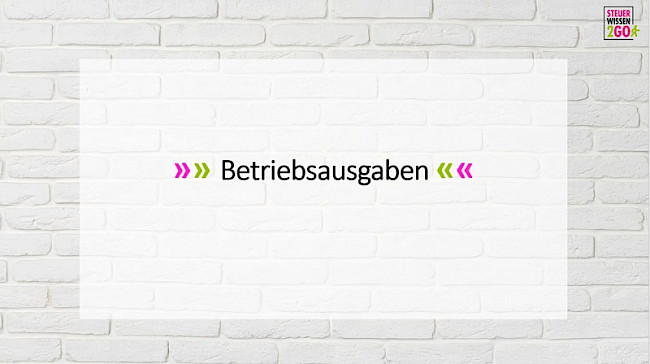Betriebsausgaben