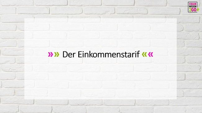 Der Einkommensteuertarif