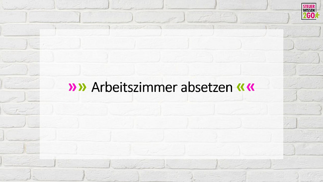 Arbeitszimmer absetzen