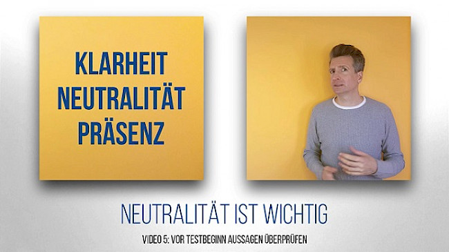 Vor Testbeginn Aussagen prüfen