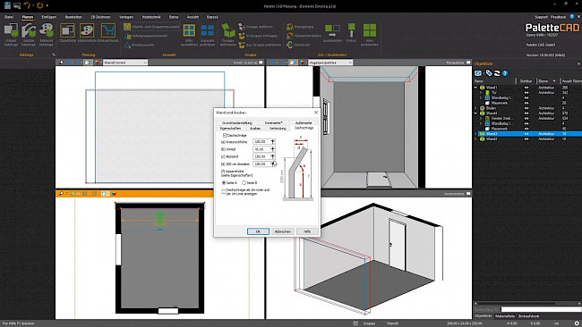 Dachschräge erstellen
