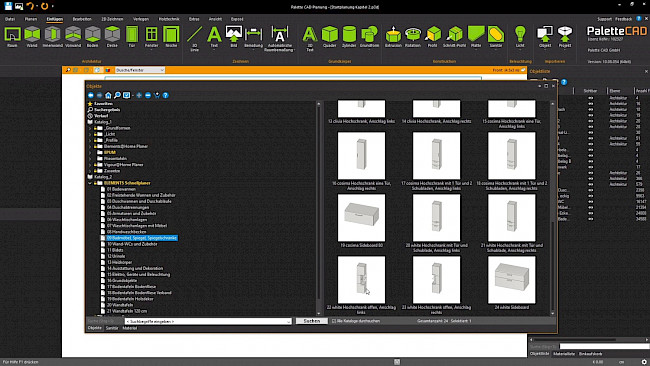Hochschrank einfügen und ausrichten