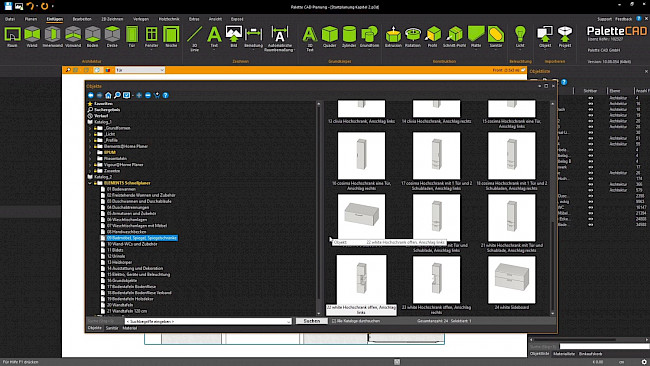 Badheizkörper einfügen und ausrichten