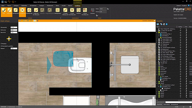 WC-Einrichtung einfügen