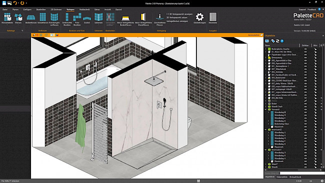 Wandfliesentafeln einfügen