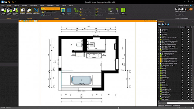 Blatteinstellung und Zeichnungsrahmen
