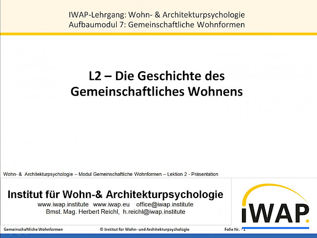 L2 Geschichte des Gemeinschaftlichen Wohnens