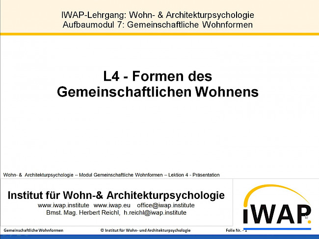 L4 Formen des Gemeinschaftlichen Wohnens
