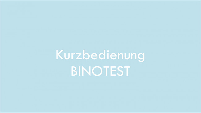 Kurzbedienung BIINOTEST