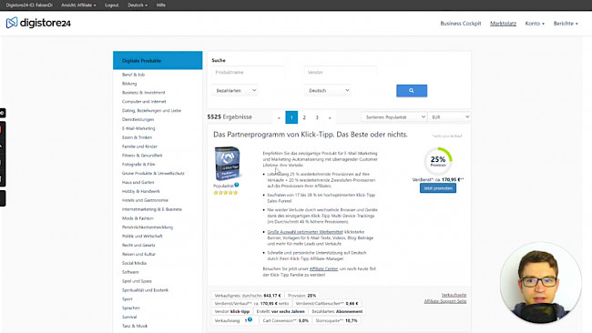 Anbieter für ein Partnerprogramm