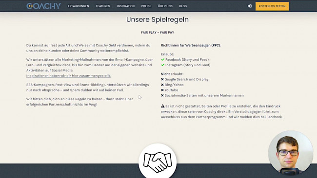 Wie kannst du Coachy bewerben?