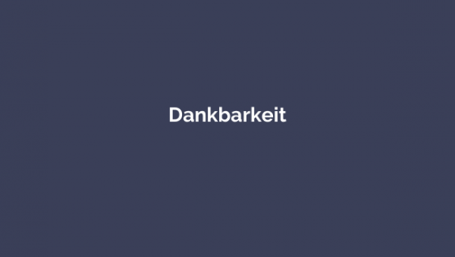 Dankbarkeit