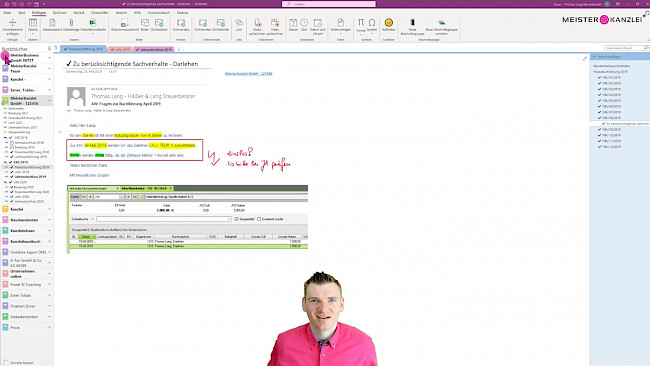 OneNote-Symbole für übersichtliche Seitenstruktur