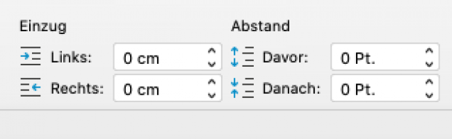 Formatieren von Absätzen