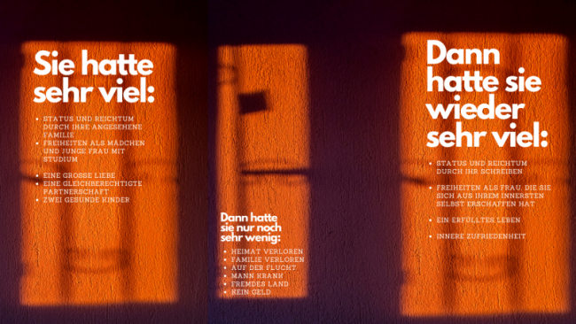 Was sie hatte, bevor sie nichts mehr hatte und wieder sehr viel hatte