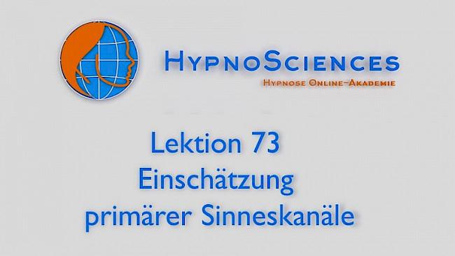 Lektion 73 - Einschätzung primärer Sinneskanäle