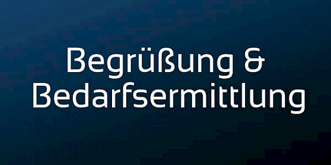 Begrüßung & Bedarfsermittlung