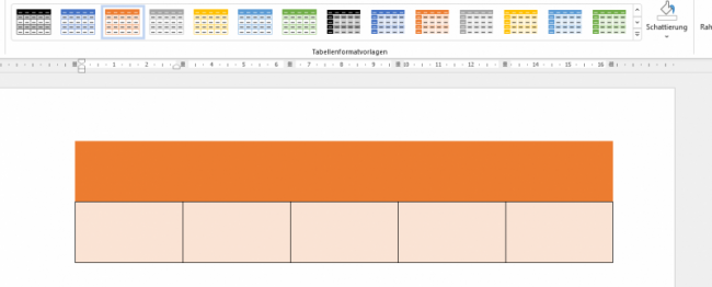 Arbeiten mit Tabellen