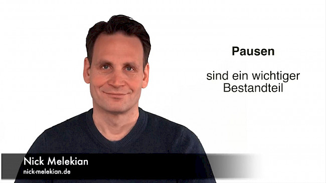 Pausen sind ein wesentlicher Bestandteil
